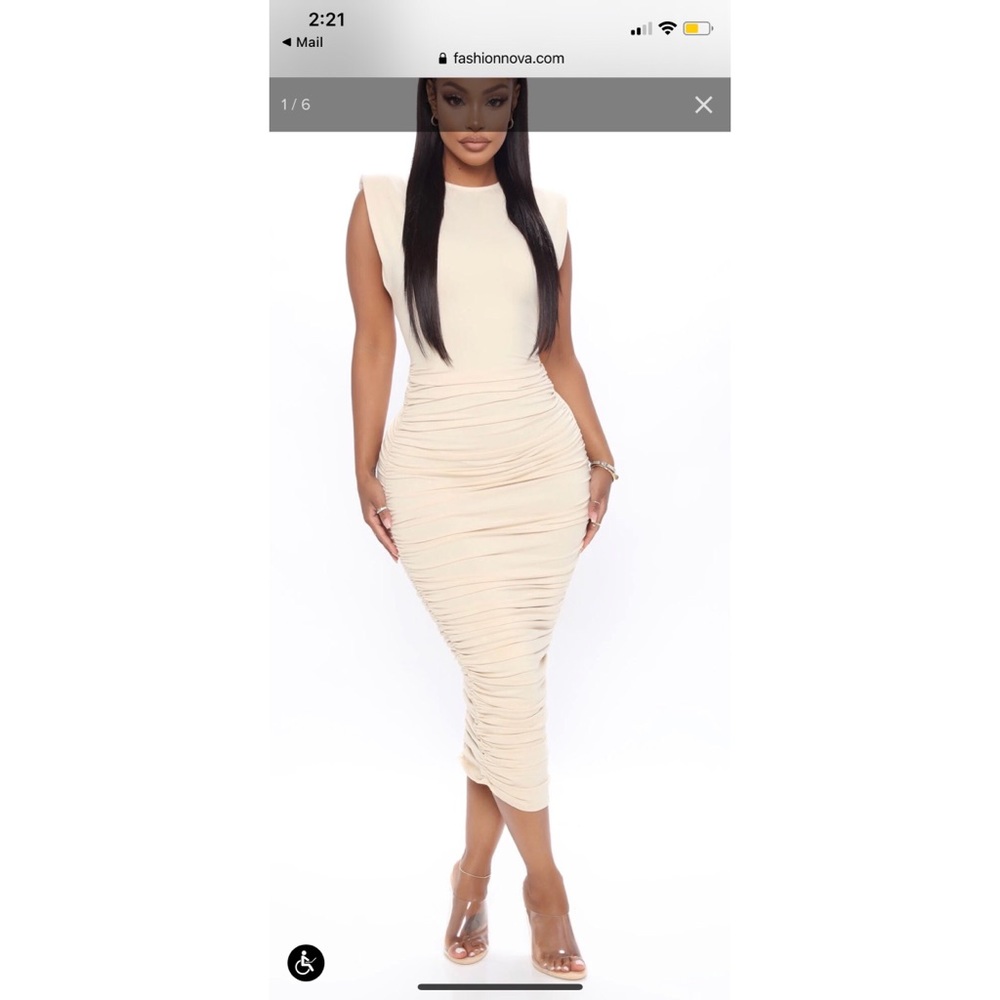 Fashion nova ruched dress